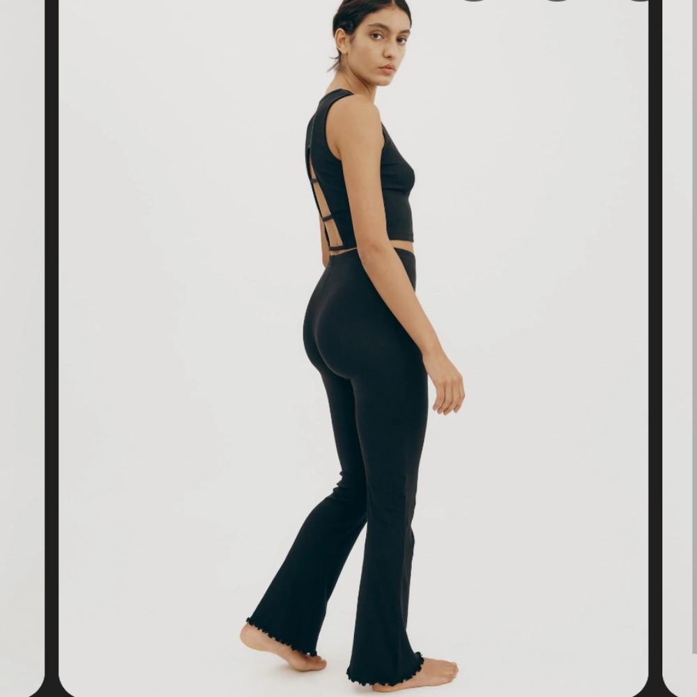 Organic Basics Core Bold Rib Flare Leggings XXS - Picture 3 of 6
